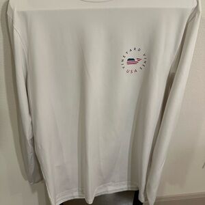 Men’s Vineyard Vines White Performance Long Sleeve Tee Size Small